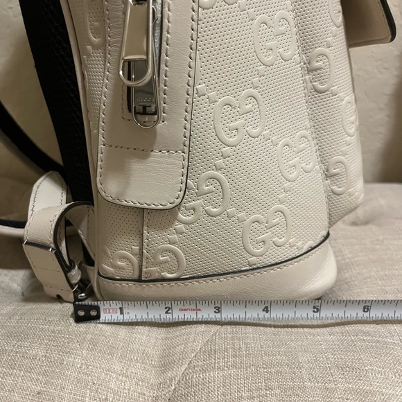 Gucci Ivory Embossed Backpack - Picture 15 of 16